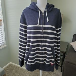 American Eagle Outfitters striped full zip hoodie.
